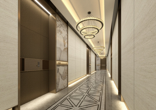 더 갤러리 832 공용 복도. <나이트프랭크 제공>